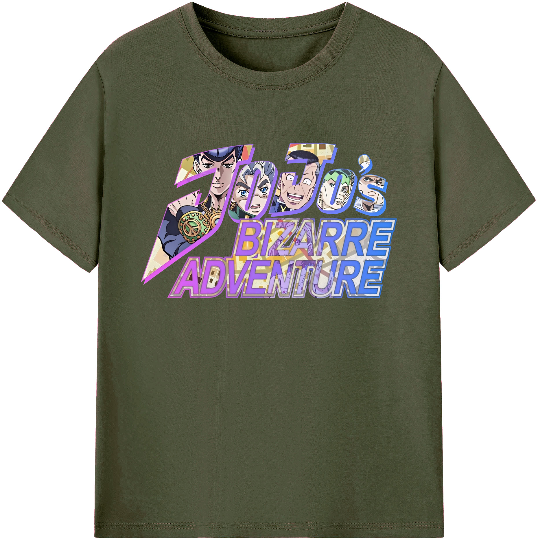 （画像用） ジョジョの奇妙な冒険 JoJo's Bizarre Adventure 綿100％ メンズ半袖Tシャツ｜肌触りやわらか＆通気性